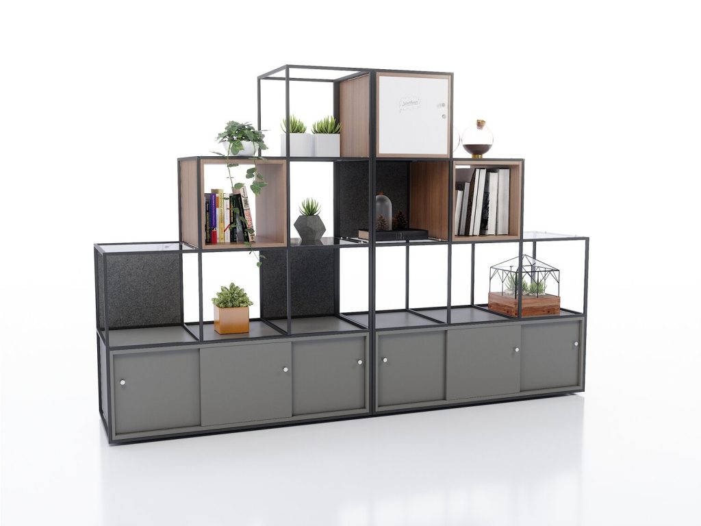 Evo Screen Divider, screen, and storage all in one